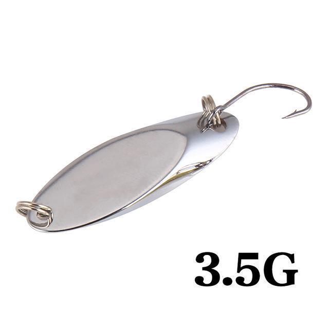 Seapesca Metal Spinner Spoon Fishing Lure Copper Hard Bait 1.5G 2G 3.5G 5G-SEAPESCA Fishing Store-I-Bargain Bait Box