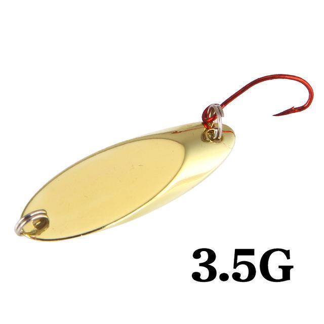 Seapesca Metal Spinner Spoon Fishing Lure Copper Hard Bait 1.5G 2G 3.5G 5G-SEAPESCA Fishing Store-L-Bargain Bait Box