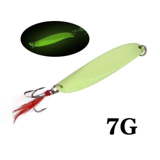 Seapesca Metal Spinner Spoon Fishing Lure Hard Baits 7G-40G Luminous Sequins-SEAPESCA Fishing Store-Luminous 7g-Bargain Bait Box
