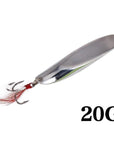 Seapesca Metal Spinner Spoon Fishing Lure Hard Baits 7G-40G Luminous Sequins-SEAPESCA Fishing Store-Silver 20g-Bargain Bait Box