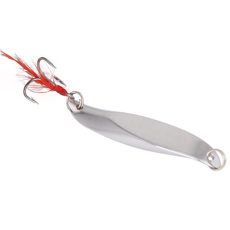 Seapesca Metal Spinner Spoon Fishing Lure Hard Baits 7G-40G Luminous Sequins-SEAPESCA Fishing Store-Silver 7g-Bargain Bait Box
