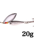 Seapesca Spinner Bait Fishing Lure Bait 11G 15G 20G Bass Baits Fishing Hooks-SEAPESCA Fishing Store-Gray 20g-Bargain Bait Box