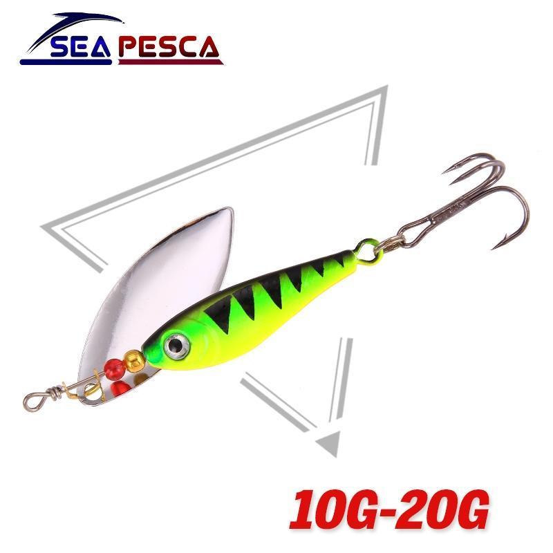 Seapesca Spinner Bait Fishing Lure Bait 11G 15G 20G Bass Baits Fishing Hooks-SEAPESCA Fishing Store-Orange 11g-Bargain Bait Box