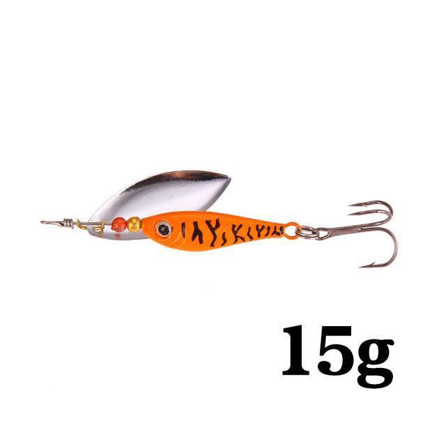 Seapesca Spinner Bait Fishing Lure Bait 11G 15G 20G Bass Baits Fishing Hooks-SEAPESCA Fishing Store-Orange 15g-Bargain Bait Box