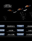 Seapesca Super Mini Crankbait Fishing Lure 3.6G 4Cm Hard Bait Tight Wobble Japan-Rembo fishing tackle Store-A-Bargain Bait Box