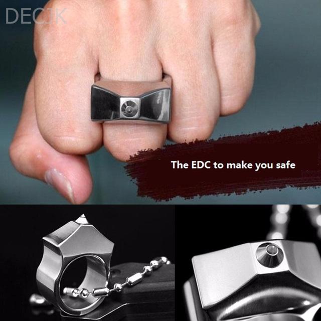 Self-Defense Ring Survival Ring Shocker Weapons Product Tool Pocket Women Self-on the trip Store-Bargain Bait Box
