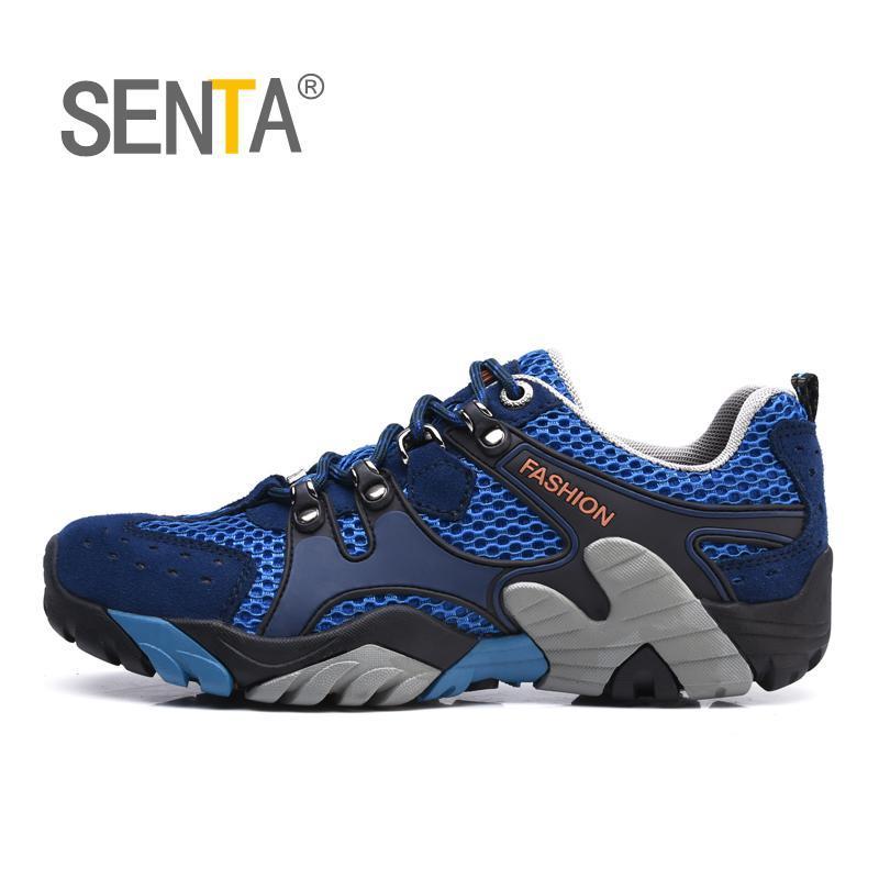 Senta Men Outdoor Adventure Hiking Shoes For Mountaineer Hunter Anti Collision-SENTA Official Store-Blue-4-Bargain Bait Box
