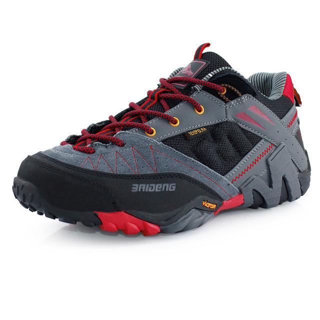 Sexemara Waterproof Hiking Shoes Men Sneakers Leather Outdoor Mens Sport-Adventurers Store-Gray-7-Bargain Bait Box