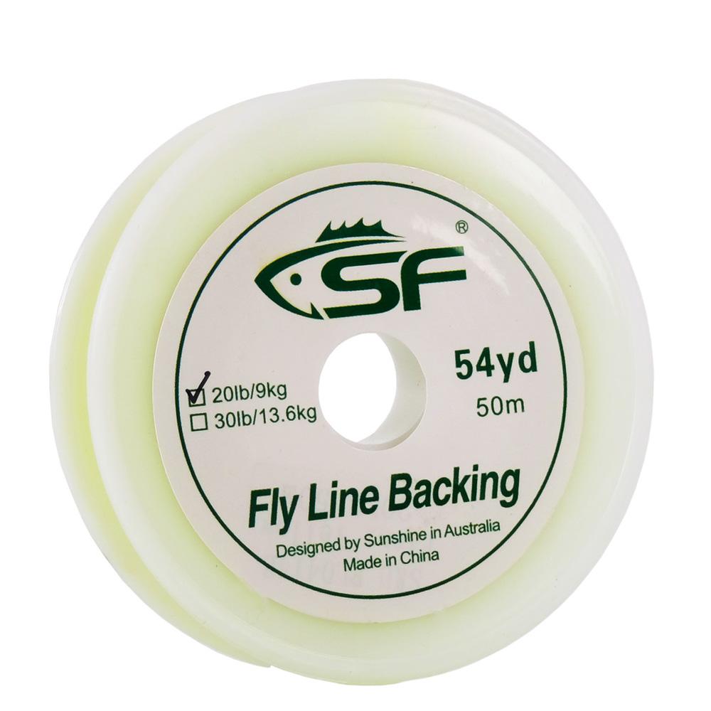Sf 30Lb 20Lb 50M/54Yds Backing Line Dacron Pe Braided Fly Fishing Trout Line-SF Store-Flour Yellow-30LB-Bargain Bait Box