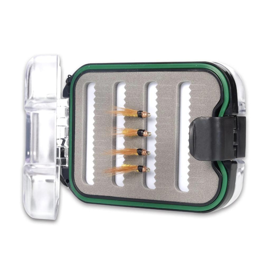 Sf Small Pocket Fly Fishing Plastic Double Side Fly Box With Lanyard 136 Flies-SF Store-Bargain Bait Box