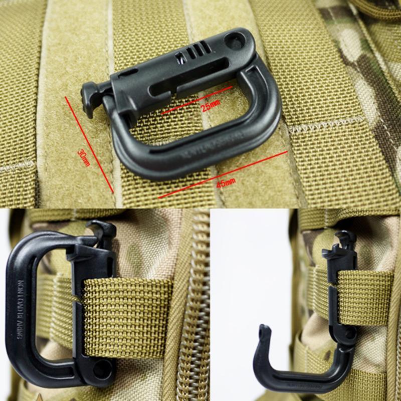 Shackle Carabiner D-Ring Clip Molle Webbing Backpack Buckle Snap Lock Grimlock-Splendidness-Bargain Bait Box