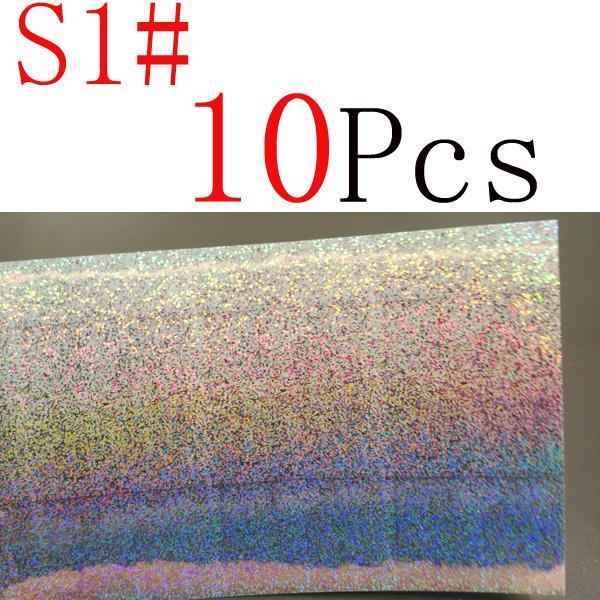 Shared With Fish 10Pcs Adhesive Holographic Tape Reflective Tapes Decoration-Holographic Stickers-Bargain Bait Box-S1 10Pcs-Bargain Bait Box