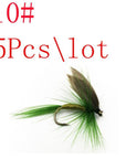Shared With Fish 5Pcs\Lot Chartreuse Green Brass Bead Head Streamer Fly For-Flies-Bargain Bait Box-Bargain Bait Box