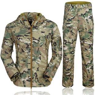 Shark Skin Outdoor Hunting Camping Waterproof Windproof Polyester Coats Jacket-Wolf outdoor mall-CP-S-Bargain Bait Box