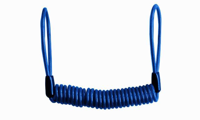Shinetrip 1.5M Cable Lanyard Spring Coil Wire Rope Motorcycle Motorbike Disc-on the trip Store-blue-Bargain Bait Box