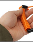 Shinetrip 1.5M Cable Lanyard Spring Coil Wire Rope Motorcycle Motorbike Disc-on the trip Store-orange-Bargain Bait Box