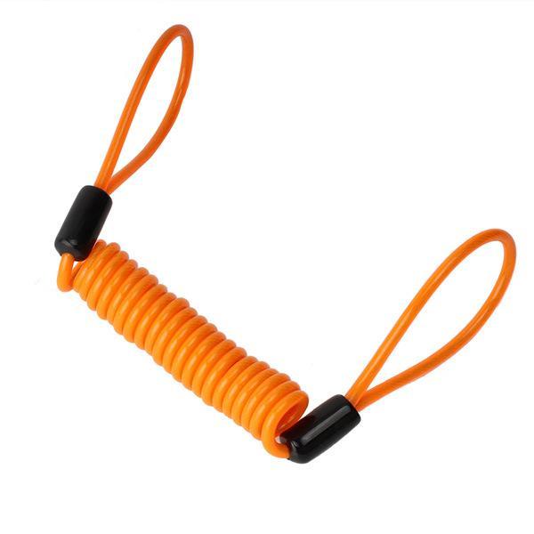 Shinetrip 1.5M Cable Lanyard Spring Coil Wire Rope Motorcycle Motorbike Disc-on the trip Store-orange-Bargain Bait Box