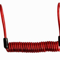 Shinetrip 1.5M Cable Lanyard Spring Coil Wire Rope Motorcycle Motorbike Disc-on the trip Store-red-Bargain Bait Box
