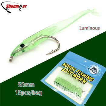 Shunmier 15Pcs 0.6G 50Mm Eel Soft Lures Baits Fishing Lure Pesca Peche Tackle-SHUNMIER Official Store-B-Bargain Bait Box
