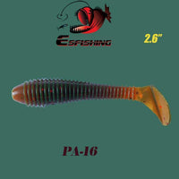 Silicone Bait Winter Fishing Lure Soft Shad Vibro Fat 2.6" 6Pcs 6.5Cm/3G-Esfishing-PA16-Bargain Bait Box