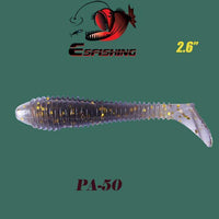 Silicone Bait Winter Fishing Lure Soft Shad Vibro Fat 2.6" 6Pcs 6.5Cm/3G-Esfishing-PA50-Bargain Bait Box