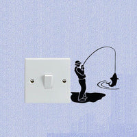 Simple River Fishing Vinyl Wall Stickers Light Switch Decals 5Ws1101-Fishing Decals-Bargain Bait Box-Bargain Bait Box
