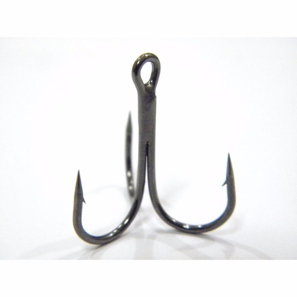 Size #8 #6 #4 #2 Black Nickle Round Bend High Quality Treble Fishing Hooks-wLure Official Store-2-Bargain Bait Box