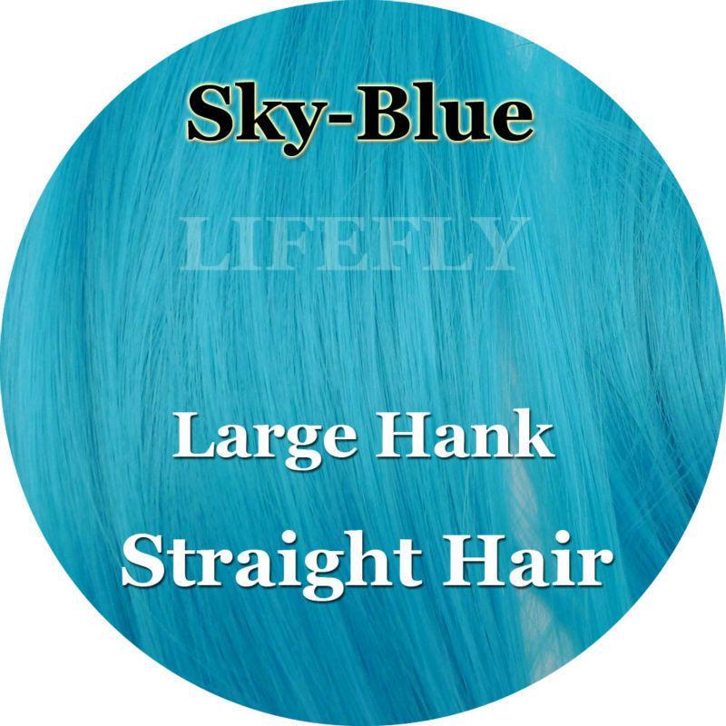 Sky Blue Color, Large Hank Of Straight Syn. Hair, Fish Fibre, Fly Tying, Jig,-Fly Tying Materials-Bargain Bait Box-Bargain Bait Box