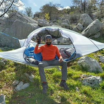 Skysurf Camping Hanging Tree Tent 2 Person Ultralight Triangle Suspension-Tents-Travel Outdoors Store-Blue-Bargain Bait Box