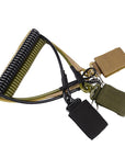 Sling Tactical Pistol Elastic Lanyard Spring Retention Rope Keychain Camping-B. M. Store-Green-Bargain Bait Box
