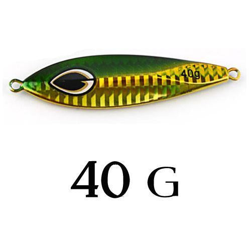 Slow Jig Lead Fish Lure 40G Metal Jigs 7Cm Slow Jigging Lures 8 Color 1Pcs/Lot-Shop2800224 Store-Green-Bargain Bait Box