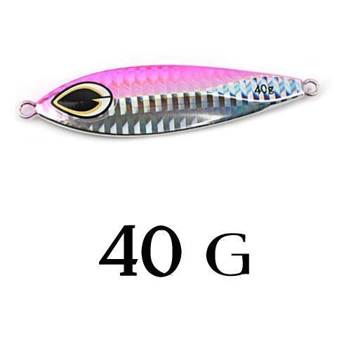 Slow Jig Lead Fish Lure 40G Metal Jigs 7Cm Slow Jigging Lures 8 Color 1Pcs/Lot-Shop2800224 Store-Pink-Bargain Bait Box