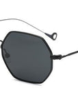 Small Frame Retro Sun Glasses For Men Brand Design Polygon Sunglasses Women-Sunglasses-runbird Official Store-Black Frame Black-Bargain Bait Box
