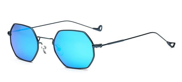 Small Frame Retro Sun Glasses For Men Brand Design Polygon Sunglasses Women-Sunglasses-runbird Official Store-Blue Frame Blue-Bargain Bait Box