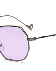 Small Frame Retro Sun Glasses For Men Brand Design Polygon Sunglasses Women-Sunglasses-runbird Official Store-Gun Frame Purple-Bargain Bait Box
