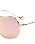 Small Frame Retro Sun Glasses For Men Brand Design Polygon Sunglasses Women-Sunglasses-runbird Official Store-Pink Mirror-Bargain Bait Box