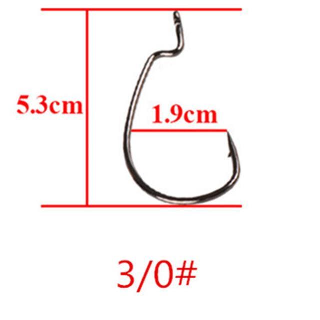 Smart 10Pcs Wide Abdomen Crank Fishing Hooks Bkk Black Nickel Hook For Soft Bait-Wide Gap Hooks-Bargain Bait Box-E-Bargain Bait Box