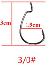 Smart 10Pcs Wide Abdomen Crank Fishing Hooks Bkk Black Nickel Hook For Soft Bait-Wide Gap Hooks-Bargain Bait Box-E-Bargain Bait Box