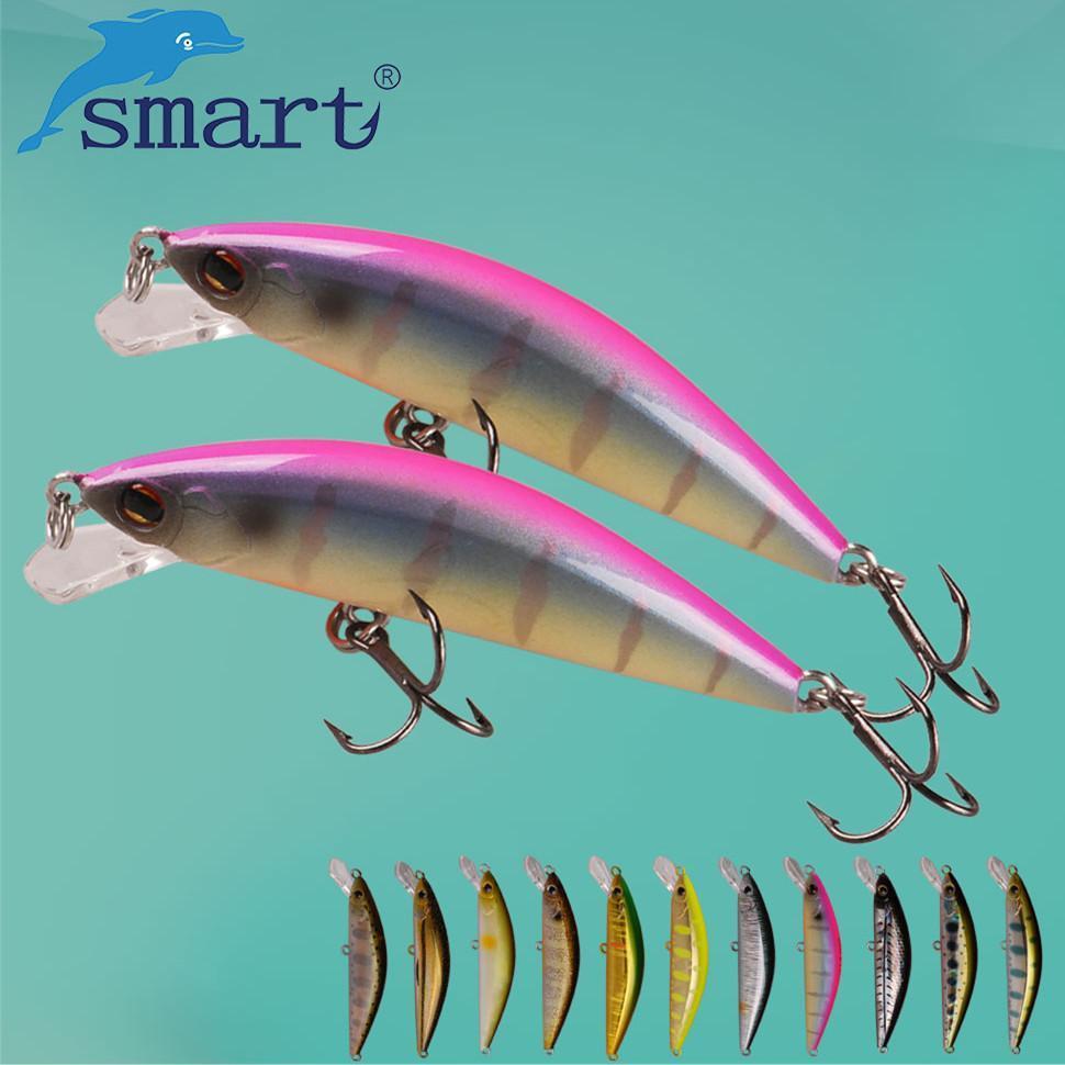 Smart Minnow Bait 55Mm4.6G Sinking Fishing Lures Vmc Hook Isca Artificial Para-SmartLure Store-NF001-Bargain Bait Box
