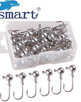 Smart One Box(20-50Pcs) Lead Head Fishing Hook 1G-20G 9Size Jigs Hooks For-SmartLure Store-1g-Bargain Bait Box