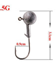 Smart One Box(20-50Pcs) Lead Head Fishing Hook 1G-20G 9Size Jigs Hooks For-SmartLure Store-3500mg-Bargain Bait Box