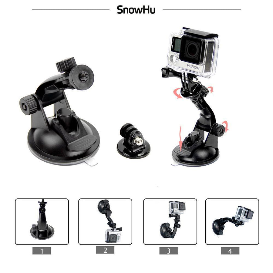 Snowhu Car Suction Cup Adapter Window Glass Tripod For Gopro Hero 6 5 5S 4 3+-Action Cameras-SnowHu &Accessories Store-Bargain Bait Box
