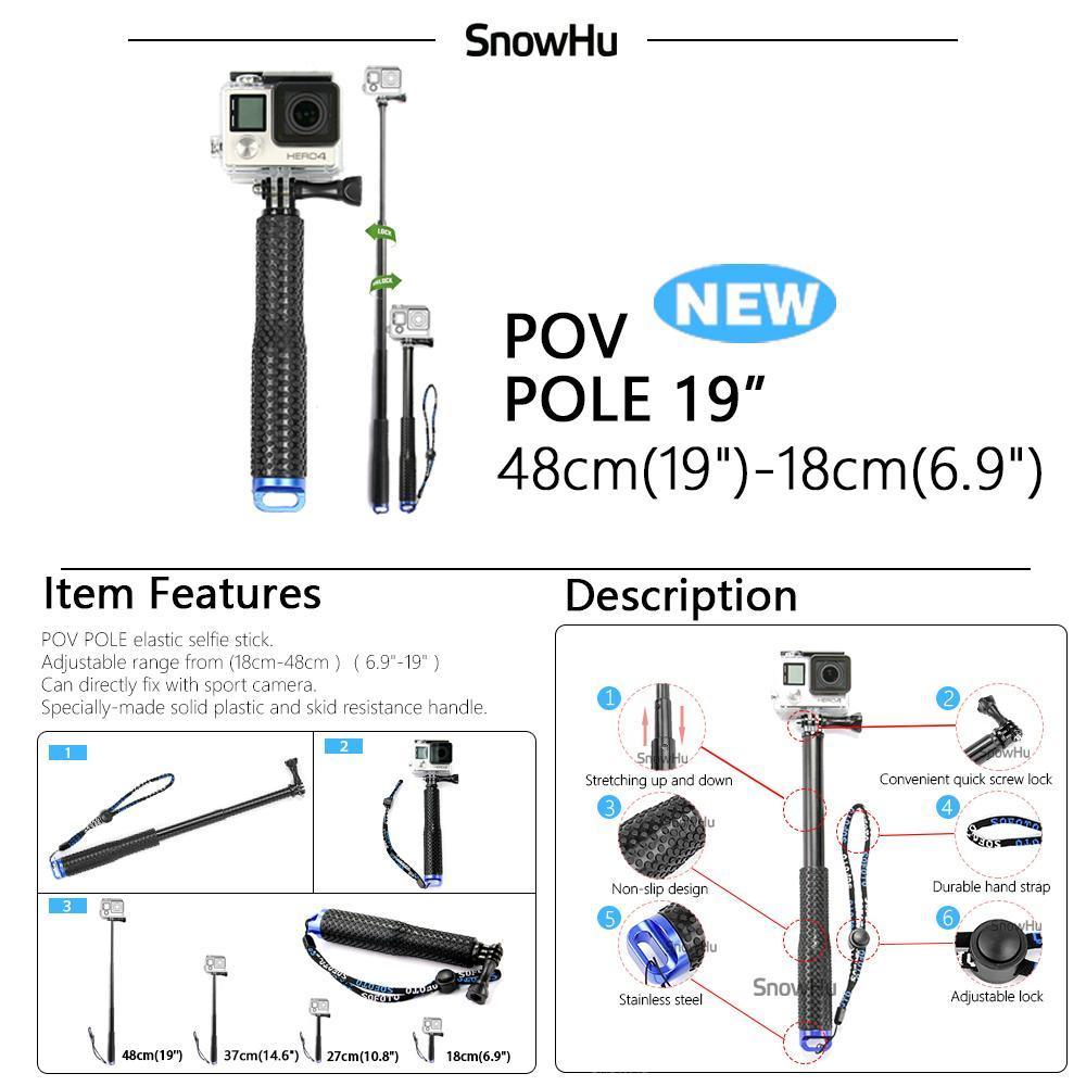 Snowhu For Gopro Accessories Set Mount Tripod For Go Pro Hero 6 5 4 3 Sjcam-Action Cameras-SnowHu Official Store-GS52-Bargain Bait Box