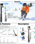 Snowhu For Xiaomi Yi 4K Accessories Monopod Stick Octopus Tripod For Xiaomi Yi-Action Cameras-SnowHu Official Store-Bargain Bait Box