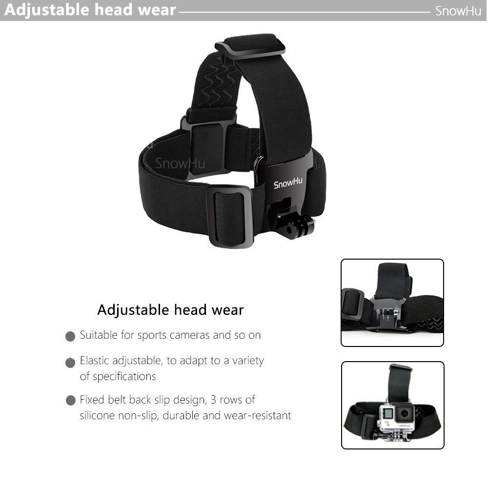 Snowhu Head Strap Action Camera For Gopro Hero 5 4 3 Black Elastic Type For-Action Cameras-SnowHu &amp;Accessories Store-Bargain Bait Box
