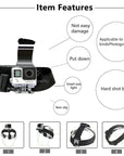 Snowhu Head Strap Action Camera For Gopro Hero 5 4 3 Black Elastic Type For-Action Cameras-SnowHu &Accessories Store-Bargain Bait Box