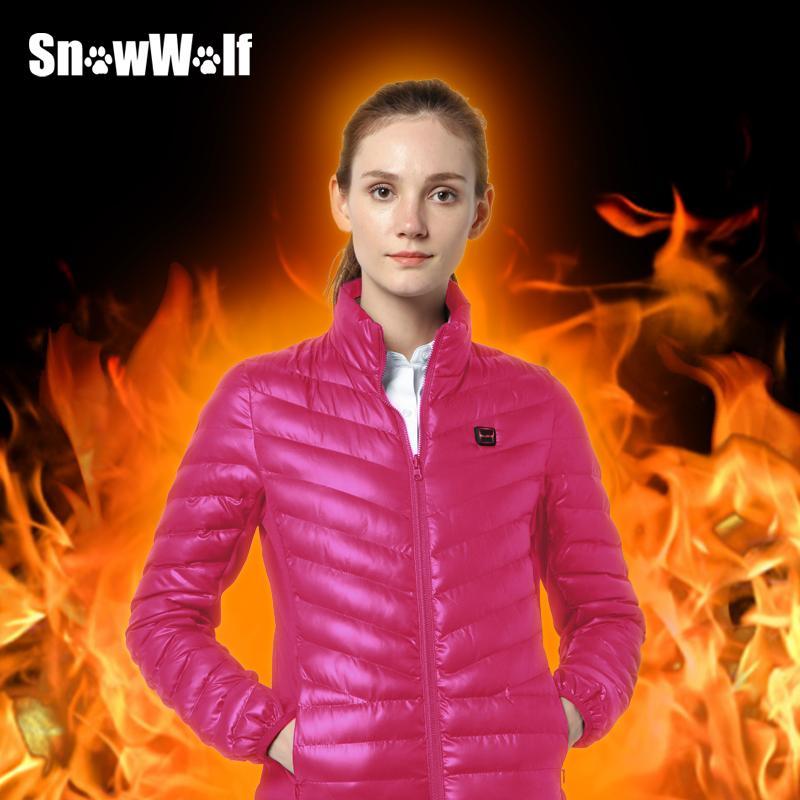 Snowwolf Outdoor Infrared Heating Thermal Windbreaker Women'S Slim-Fit Heated-SNOWWOLF Official Store-Black-S-Bargain Bait Box