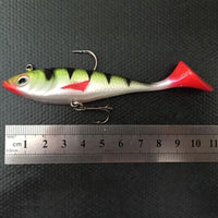Soft Fish Bait Lead Head Tiger Stripes Hook T Shape Tail Fishing Bait Lureshooks-Ziyaco Online Store-Bargain Bait Box