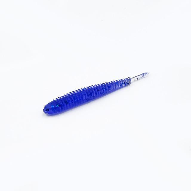 Soft Fishing Lures Split Tail Sandworms 5.8Cm 1G 10Pcs Swimbait Soft Bait Shad-ProFishing Store-Blue-Bargain Bait Box