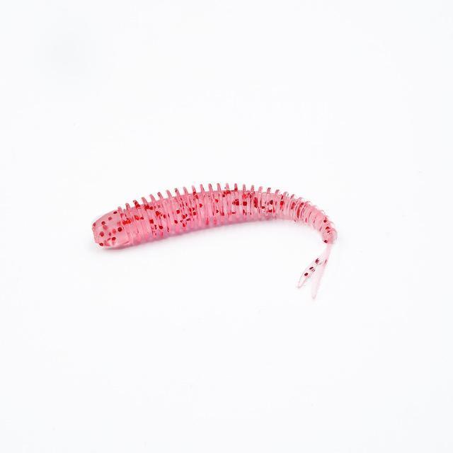 Soft Fishing Lures Split Tail Sandworms 5.8Cm 1G 10Pcs Swimbait Soft Bait Shad-ProFishing Store-Pink-Bargain Bait Box
